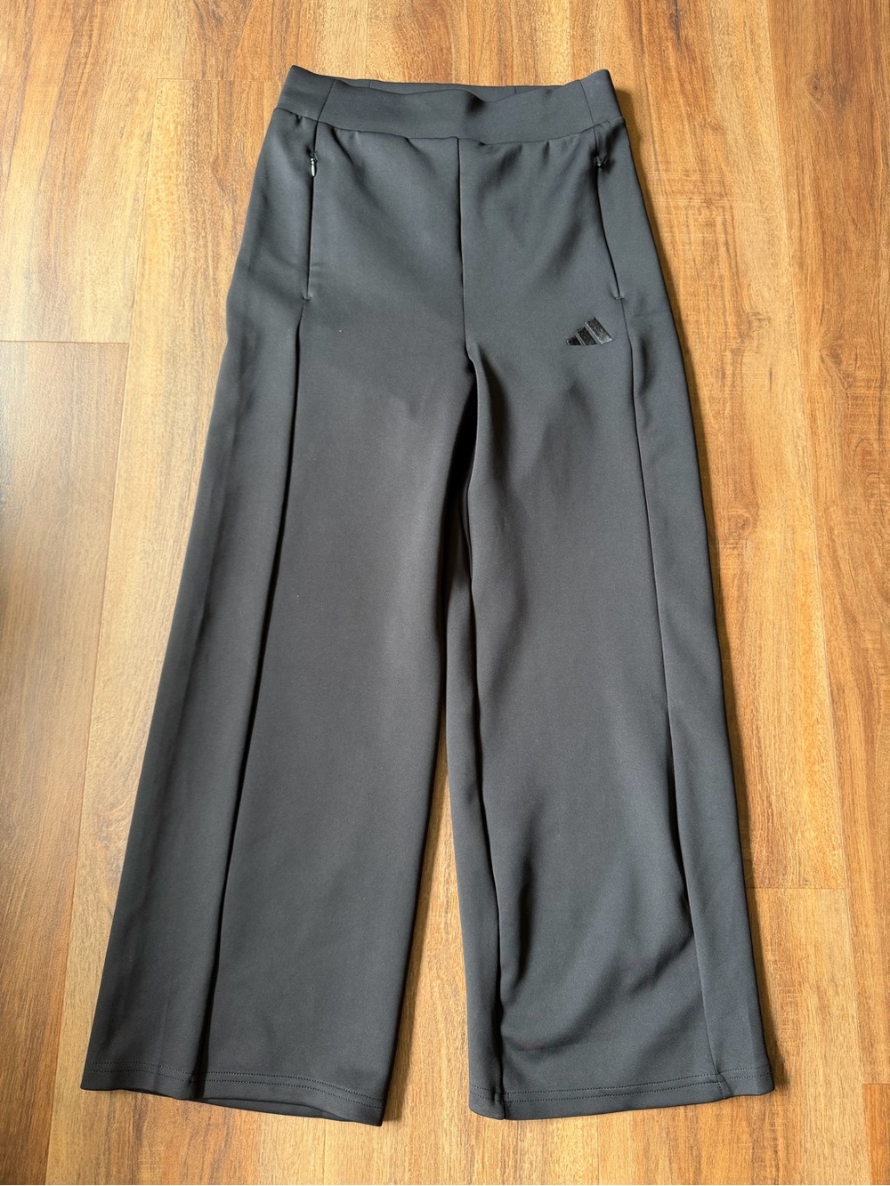 adidas Black Wide-Leg Jogger Pants Small